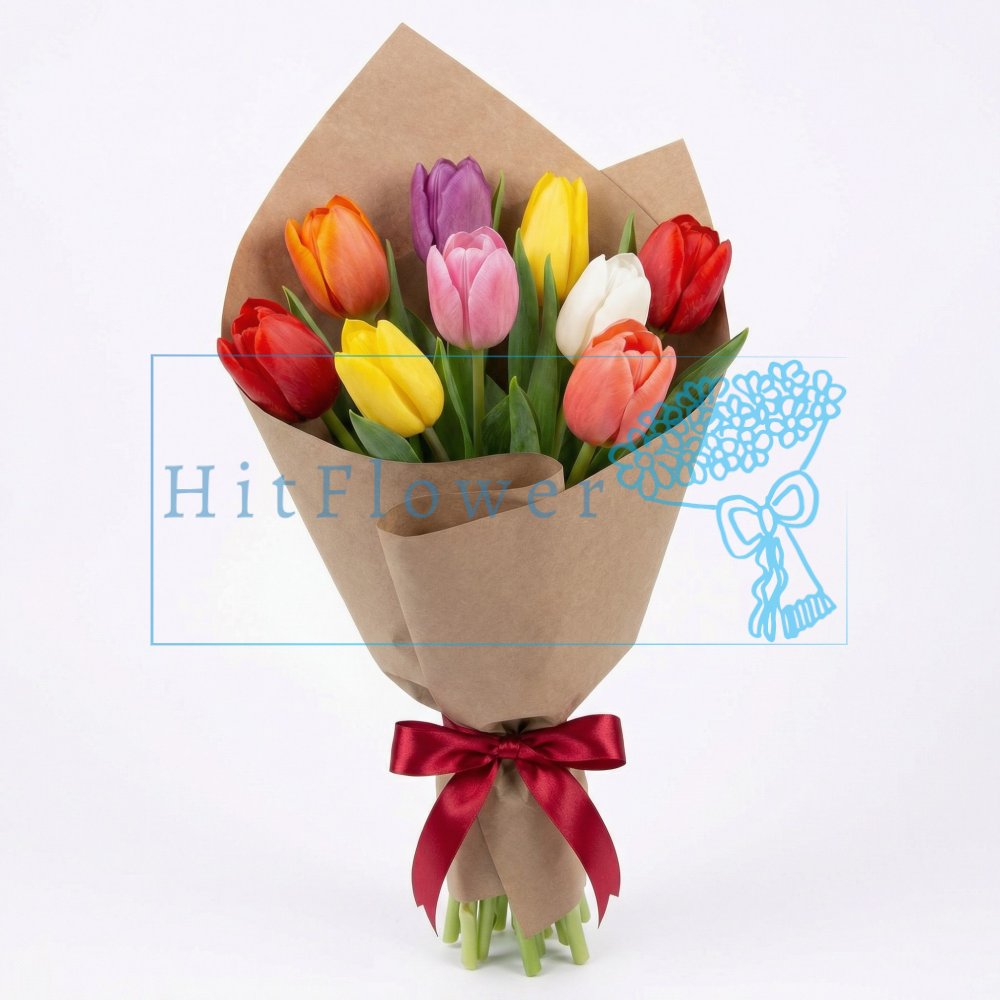 Букет цветов из: Тюльпаны